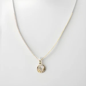 Small Gold Tone Open Heart Pendant Charm on 18" Chain, Immaculate in Gift Box - Picture 1 of 8