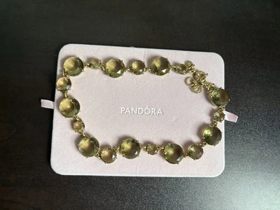 J. Collar enchapado en buey dorado claro vidrio corte redondo topacio claro Crew Foto 1 de 3