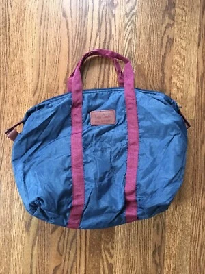 BOLSO DE LONA PIERRE CARDIN VINTAGE AZUL MARINO GRANATE 15" X 13" X 6" Foto 1 de 4