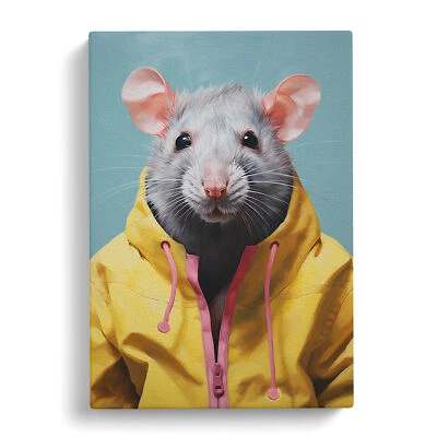 Impresión de arte de pared de lienzo minimalismo de rata cuadro enmarcado decoración sala dormitorio Foto 1 de 4