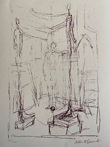 Alberto Giacometti Lithography 1961 (Henry Moore Calder Brancusi Lucian Freud
