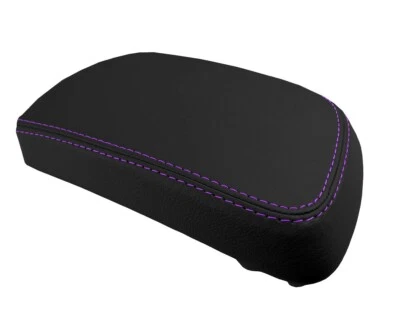 Se adapta a Toyota Yaris 2008-2011 PVC consola tapa reposabrazos cubierta puntada púrpura Foto 1 de 4