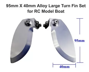 Juego de aletas giratorias de aleación de 95 mm X 40 mm para barco modelo de radiocontrol eléctrico grande de gas nitro - Imagen 1 de 4