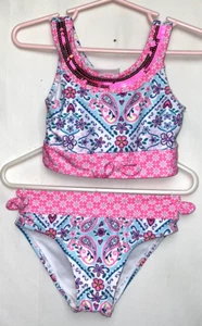 Nicole Miller Toddler Girls Bikini Swimsuit Size 3T Pink B*J - Picture 1 of 3