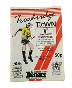 TROWBRIDGE TOWN V WYCOMBE WANDERERS - FA CUP 2ND QUAL RD - 29/9/1990 - Bild 1 von 1