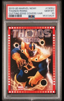 2013 UD MARVEL NOW! CUTTING EDGE COVERS #130DJ THANOS RISING #1 POP 5 PSA 10 - Image 1 of 2