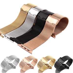 Für Apple Watch Series 7/6/5/4/3/2 Luxury Edelstahl Uhrenarmband 38/42/41/45mm - Bild 1 von 24
