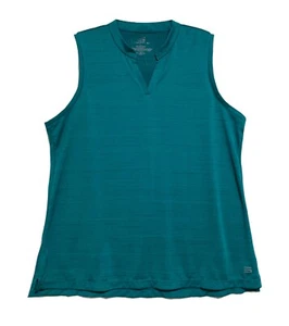 Three Sixty Six, Teal Notched V-Neckline Activewear Sleeveless Top, size XL - Picture 1 of 3