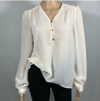 Needle & Thread Women's Chiffon Blouse Top size Medium Semi Sheer Career Wear - Image 1 of 4