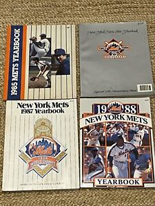 New York Mets Yearbooks 1985 1986 1987 1988 Vintage MLB Collectibles Lot Of 4