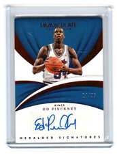ED Pinckney 2017-18 Panini Immaculate Heralded Signature Auto Red /25 Kings