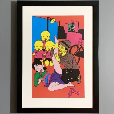 Japanese Kinbaku Art paint Artwork of Shibari Saeki Toshio printed - Image 1 of 2