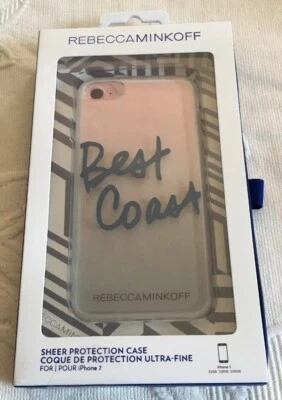 REBECCA MINKOFF iPHONE 7 CASE SHEER PROTECTION CASE "BEST COAST" FREE SHIPPING - Image 1 of 4