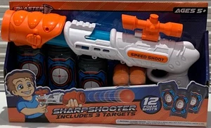Blaster Storm Scharfschützenmaschine Scharfschützenpistole Geschenkset 12 Schaumschüsse Kinder Spielzeug - Bild 1 von 6
