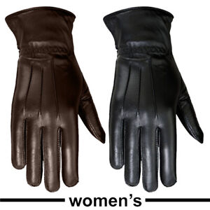 Women Winter Gloves Thermal Linning Warm Lamb skin Sheep Leather Car Driving 