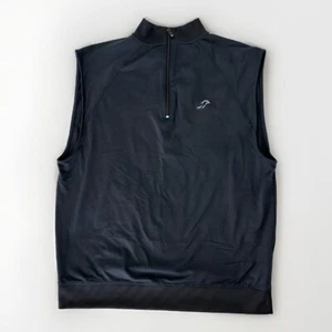 Footjoy Mens 1/4 Zip Vest Large Navy Blue Pullover Golf Dolphin Embroidery - Picture 1 of 11