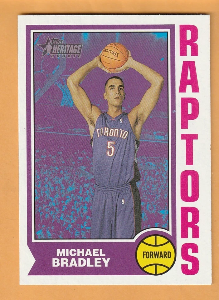 Michael Bradley Toronto Raptors 2001-02 Topps Heritage #206 RC Villanova 8N - Image 1 of 2
