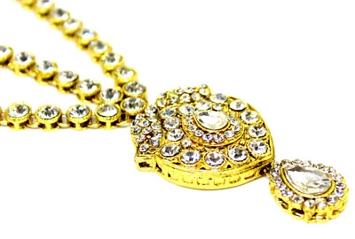 Chapado en Oro Matha patti con Maang Tikka jarkan Piedra Boda Pelo Joyería M5  Foto 1 de 3