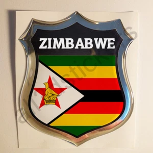 Autocollant Zimbabwe Emblème Adhésif Zimbabwe Drapeau 3D Résine Voiture Moto - Imagen 1 de 1