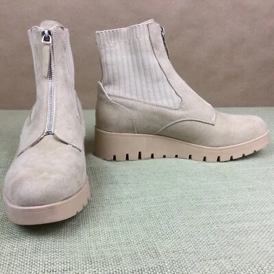 Anne Klein Women’s Chelsea Ankle Boots Sock Knit Wedge Heel Booties Size 8.5 M - Image 1 of 4