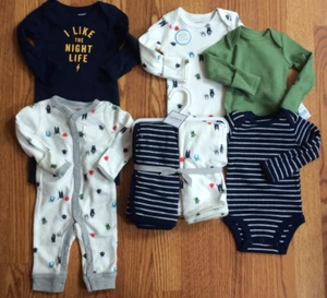 Carters Long Sleeve Boys 7 Piece Monster Shower Gift Set Size 3 Months - Picture 1 of 8