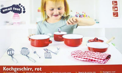 SMALL FOOT COMPANY SMALL FOOT 13tlg Spielzeug Kinder Kochgeschirr Küchen Geschirr Töpfe NEU Legler