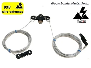 ✅ ANTENNA DIPOLO V INVERTITA PER BANDA 40 METRI COMPLETO PRONTO ALL'USO - Photo 1/1