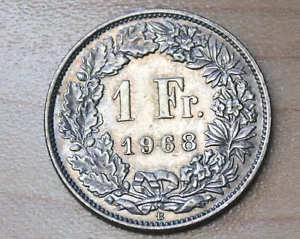 1968 B Switzerland 1 Franc Bern Mint - Picture 1 of 2