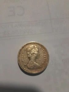 moneta One Pound 1983 Elizabeth II  Antica seconda Inghilterra sterlina - Foto 1 di 2