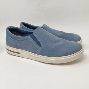 Birkenstock Oswego Slip On Blue Suede Loafers Shoes Womens 42 US 11-11.5 - Picture 1 of 10