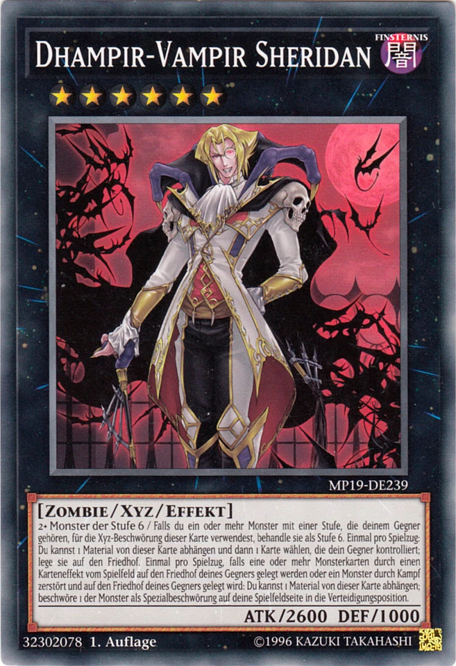 YU-GI-OH, DHAMPIR-VAMPIR SHERIDAN, C, MP19-DE239, 1. Auflage, TOP - Bild 1 von 1