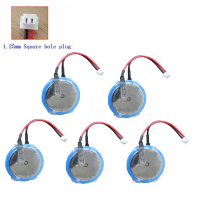 New 5pcs CR2450HR 3V 550mAh Button Battery with 1.25mm Square Hole Plug for AFPX - Image 1 of 4