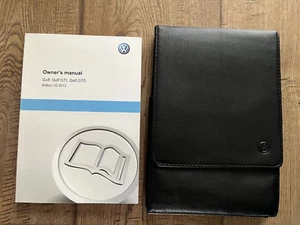VW GOLF OWNERS MANUAL AND WALLET 2012-2016 HANDBOOK **FREE POSTAGE** - Picture 1 of 1