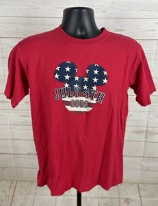 Mickey Mouse 4th of July 2002 Shirt Youth Large Red Vintage Pre Owned - Picture 1 of 6