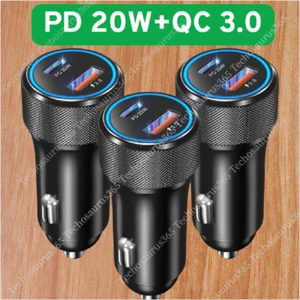 38W Dual USB PD Type-C Car Charger Fast Adapter For iPhone 16 15 14 13 12 11 Lot - Picture 1 of 8