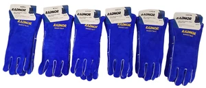 (6 PAIR) Radnor 64057641 Blue Large Select Shoulder Split Cowhide Welding Gloves - Picture 1 of 3