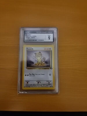 1999 Pokemon Jungle Meowth 56/64 CGC 9 Mint Graded Card #52 Level 15 - Image 1 of 3