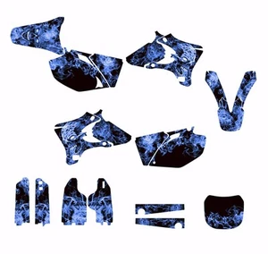 2003 2004 2005 YZ250F YZ450F Graphics decal sticker kit #9500 Blue Zombie - Foto 1 di 2