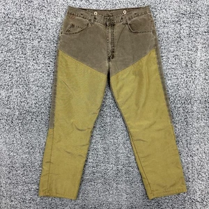 Wrangler Brush Hose Herren 34x30 braun Briar Guard Canvas Denim Jagd Feld - Bild 1 von 18