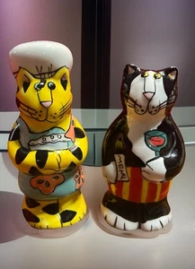 Catzilla Marke Chef Kellner Katze Salz & Pfefferstreuer Candace Reiter Katzenliebhaber - Bild 1 von 8