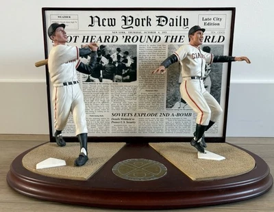 Figura Doble Bobby Thomson Danbury Mint MOMENTOS DISPAROS ESCUCHADOS ALREDEDOR DEL MUNDO Foto 1 de 4