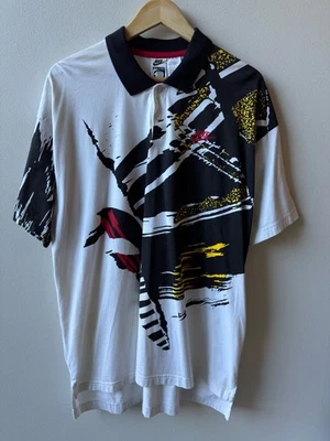 Nike Challenge Court Andre Agassi French Open 1993 Krajicek Tennis Shirt Sz XL - Image 1 of 4
