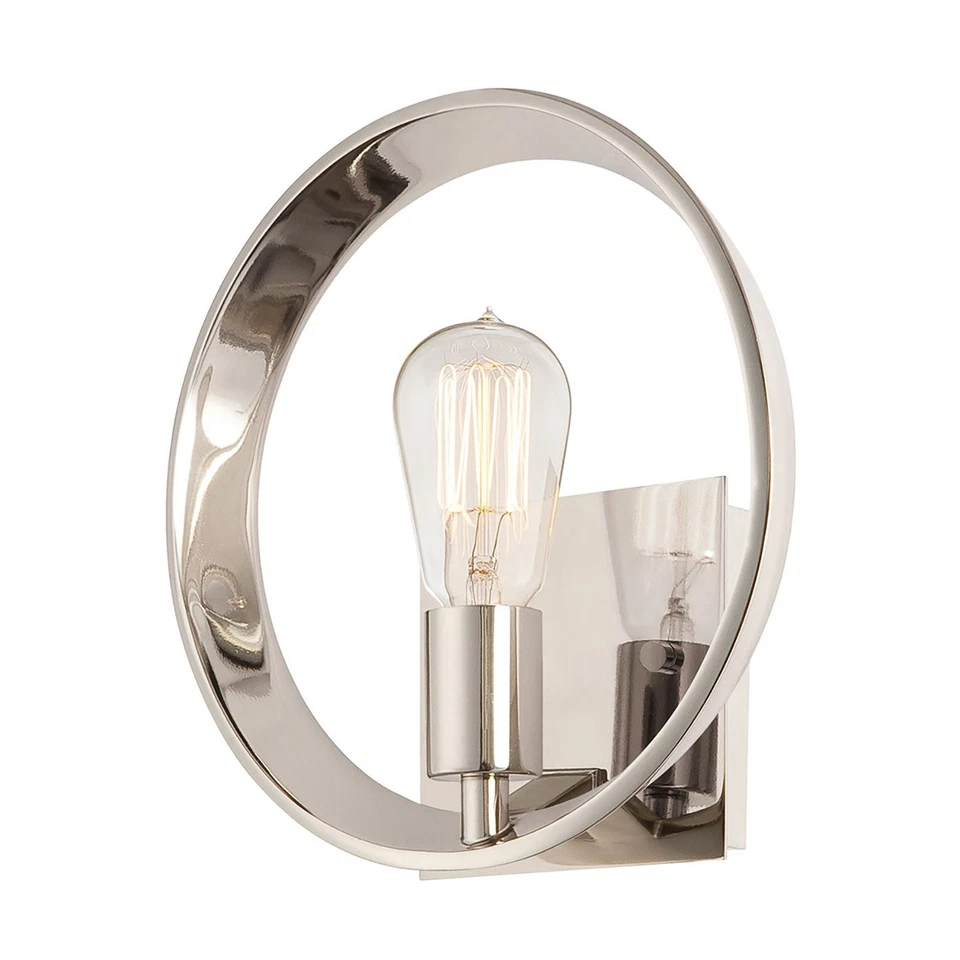 Applique Industrial Nordico Theater Row Metallo Argento Imperiale 1 Luce E27 - Immagine 1 di 1