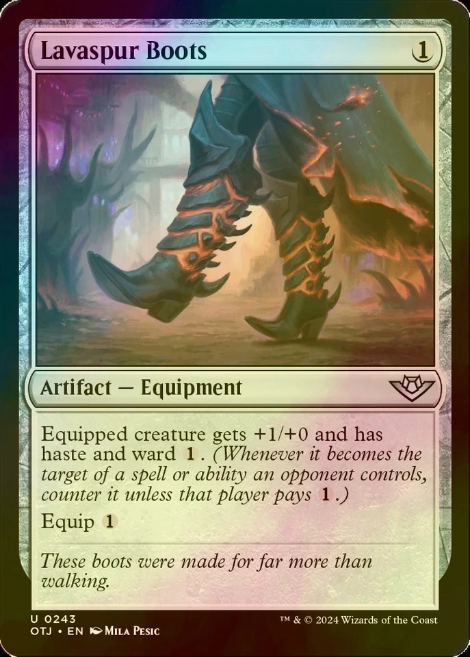 MTG FOIL Lavaspur Boots English OTJ - Image 1 of 1