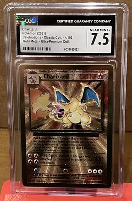 Pokémon TCG Charizard 4/102 Metal Celebrations UPC Card – CGC 7.5 Grade - Image 1 of 3