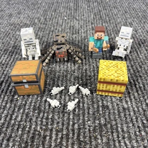 Minecraft Steve 3" Kunststoff Actionfigur Mob Lot 4 Mini Silberfische - Bild 1 von 4