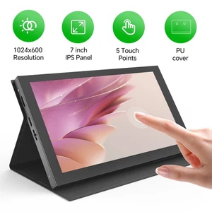 Small 7in HDMI Monitor Computer Secondary Touch Screen Display for Raspberry Pi - Picture 1 of 14