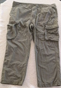 Pantalones True Nation Cargo Verde Multi Bolsillos 100% Algodón 44x30 - Imagen 1 de 8