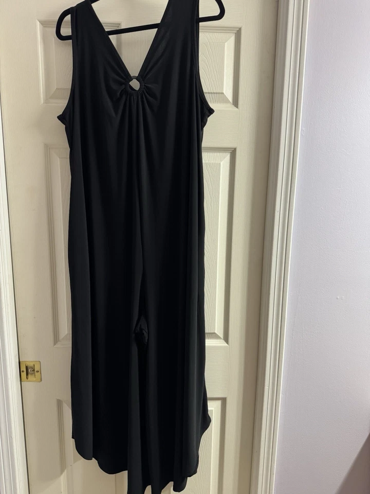 Elegant Black Sleeveless Romper Jumper plus size 1X - Image 1 of 4