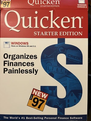 Intuit Quicken Starter Edition para Windows 95 y 3.1 completo con discos y manual Foto 1 de 4